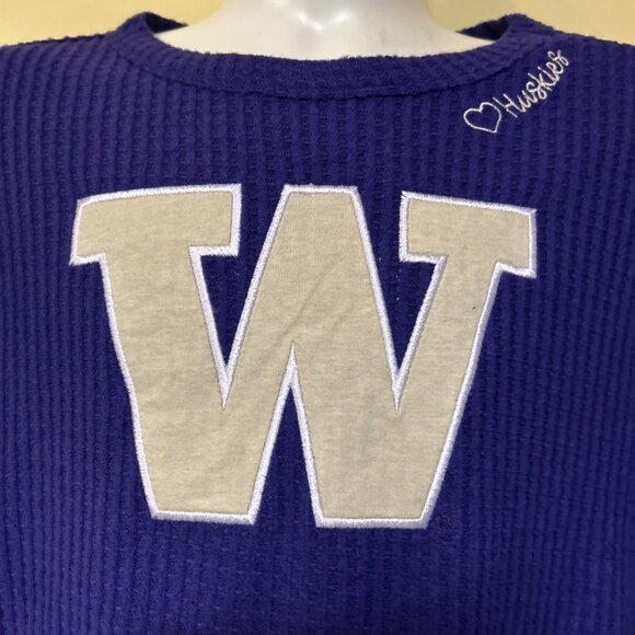 NEW Washington Huskies Colosseum Athletics Waffle Tie Shirt Girl's M (7-8) - Picture 2 of 8